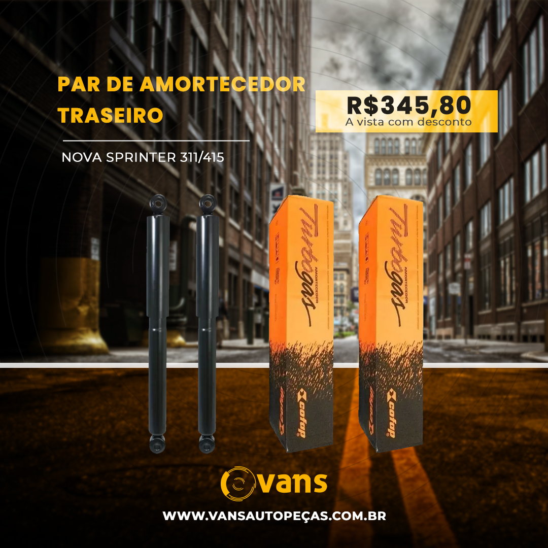 VANS - PAR AMORTECEDOR TRASEIRO NOVA SPRINTER 311 415 2012